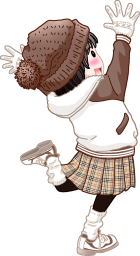 はしゃぐ女の子