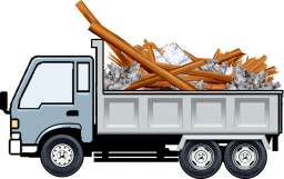 産廃を積んだトラック