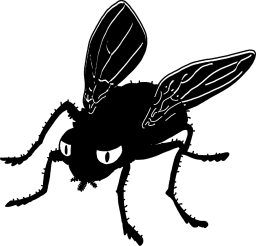 シルエットのハエ　