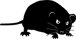 シルエットのネズミ