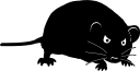 シルエットのネズミ