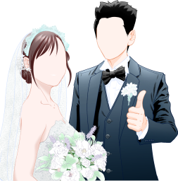 新郎新婦のイラスト
