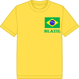 ブラジルカラーのTシャツ