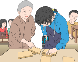 年配の方対象の木工教室