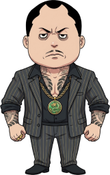 あからさまに悪人風貌な人