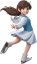 フィギアスケートする女の子
