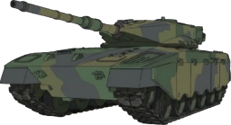 迷彩カラーの戦車