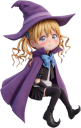 座っている魔法使いコスプレの女の子