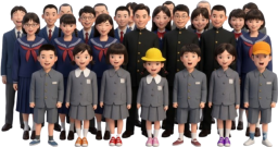 小中高生の集団