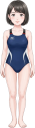 競泳水着の女性