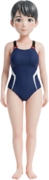 競泳水着の女性