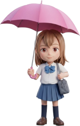 傘をさす女子生徒