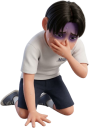 熱中症で吐き気がする少年