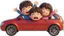 楽しく家族でドライブ
