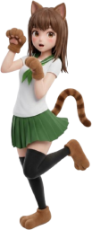 ネコのコスプレをした女性