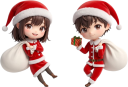 サンタコスプレの二人
