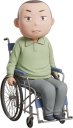 車椅子の男性