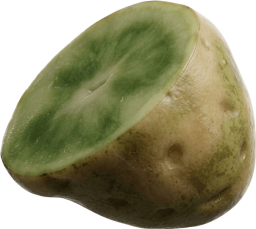 火を通しても食べられない青くなったジャガイモ