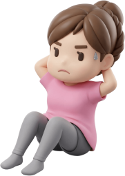 腹筋する女性