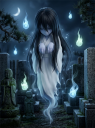 お墓に出た幽霊