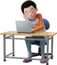悩みながらノートパソコン操作する男性