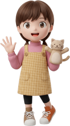 ヌイグルミを持った保育士さん