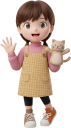 ヌイグルミを持った保育士さん