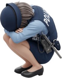 やらかして落ち込む婦警さん