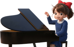 ピアノを弾く少女