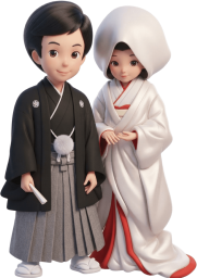 和装の新郎新婦