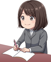 メモを取る女性会社員