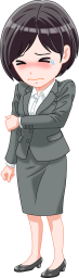 泣いている女性会社員