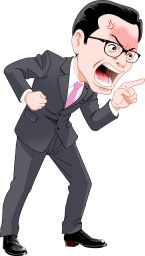 怒っている男性会社員
