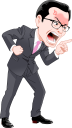 怒っている男性会社員