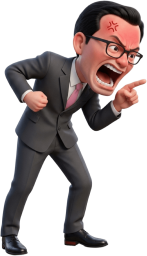 怒る男性会社員
