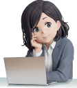 いいアイディアが浮かんだ女性
