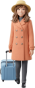 キャリーバッグほ引く女性