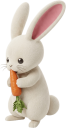 ニンジン美味しいと喜ぶウサギ
