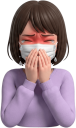 花粉症がひどい女性
