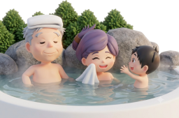 お爺ちゃんお婆ちゃんと温泉