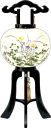 漆塗りの盆提灯のイラスト