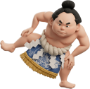 四股を踏む相撲取り