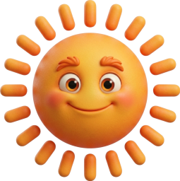 顔のある太陽のイラスト
