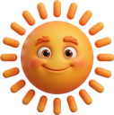 顔のある太陽のイラスト