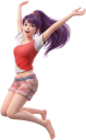 ジャンプする女性