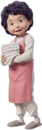 タオルを持つお婆ちゃん