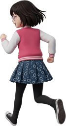 走る女子の後ろ姿