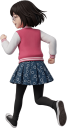 走る女子の後ろ姿