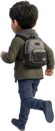 走る男子の後ろ姿