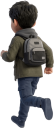 走る男子の後ろ姿
